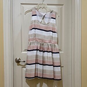Jack by BB Dakota Pink and White Striped Kids Dress